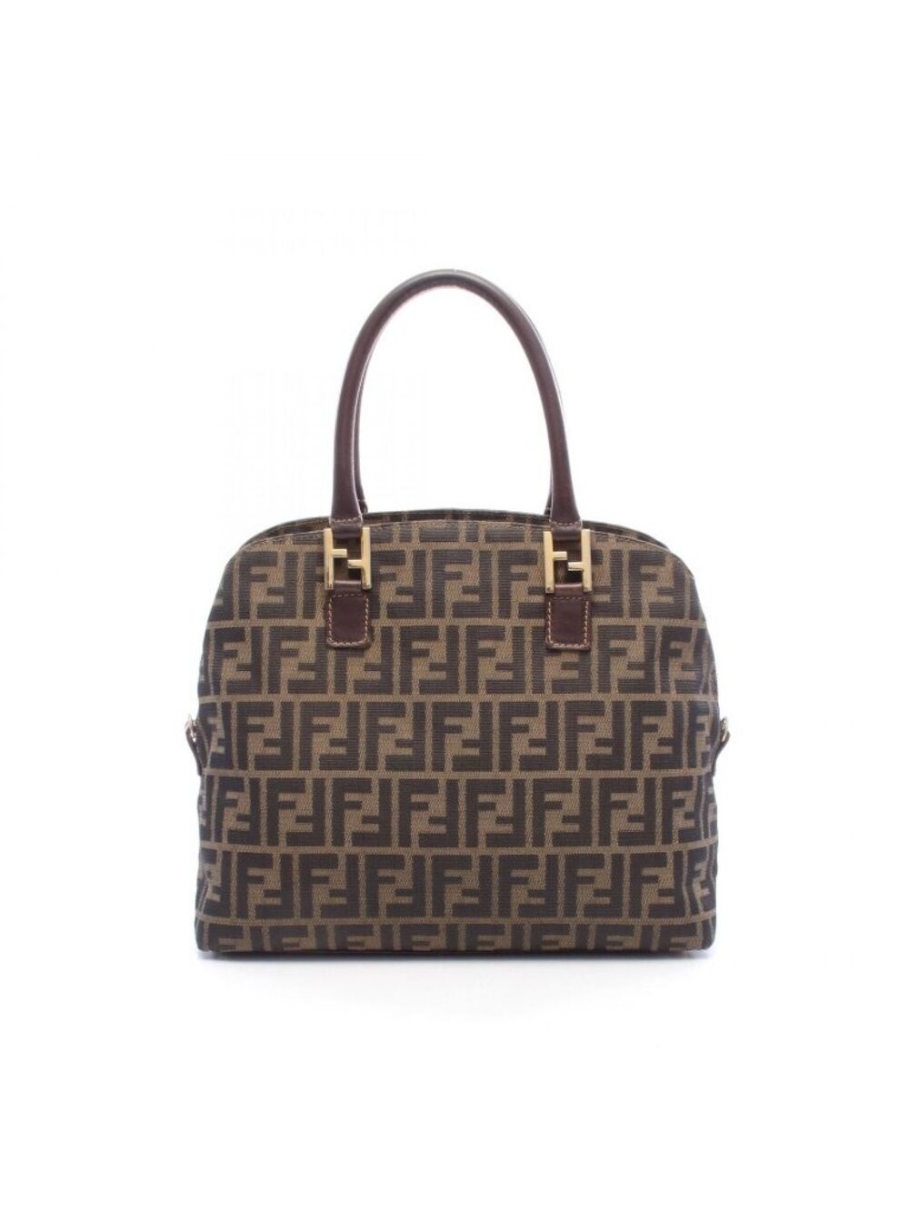 Fendi Handbag Zucca Canvas Leather